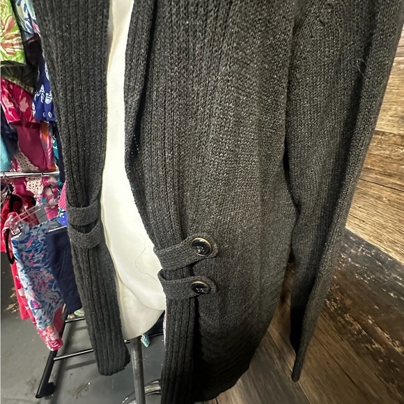 AB Studio Gray Elegant Cardigan Sweater - Picture 5 of 8